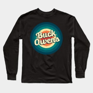 Graphic Buck Name Retro Vintage Circle Long Sleeve T-Shirt